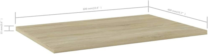 vidaXL Bücherregalbretter in Sonoma-Eiche, technisches Holz, vielseitige Aufbewahrungslösung, 4 Stüc