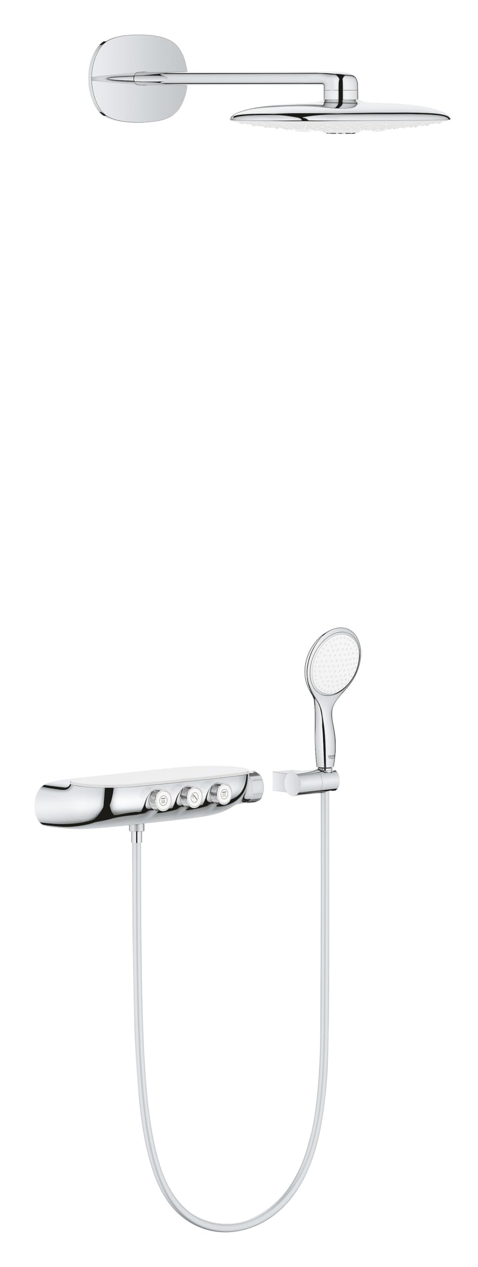 GROHE Rainshower Smartcontrol Duo 360 - Duschsystem mit Thermostatbatterie (wassersparend, Verbrühun