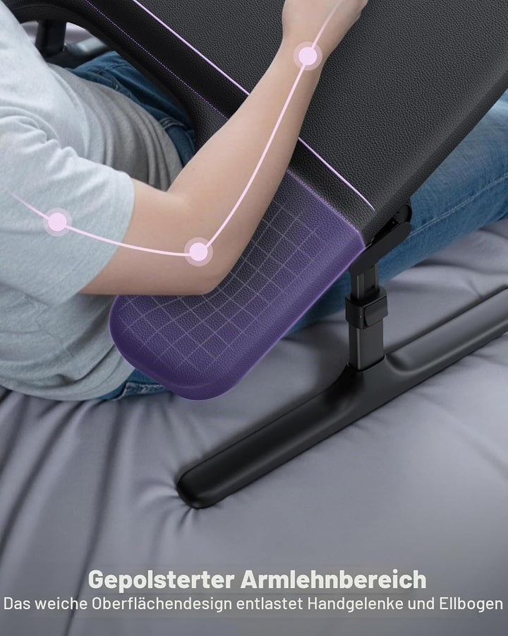 SAIJI Laptop Ständer für Bett und Sofa, Höhen und Neigungsverstellbarer Laptop Tisch mit Weichen Arm