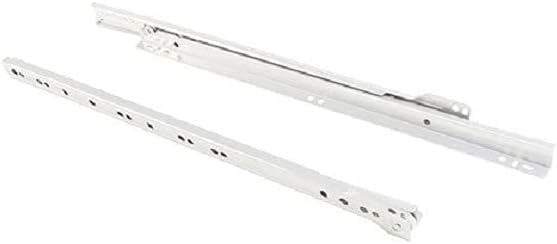 Emuca - Schubladenführungen mit Rollen und Teilauszug, Weiss lackiert, 800 mm, 5 Stück L 800mm Weiss