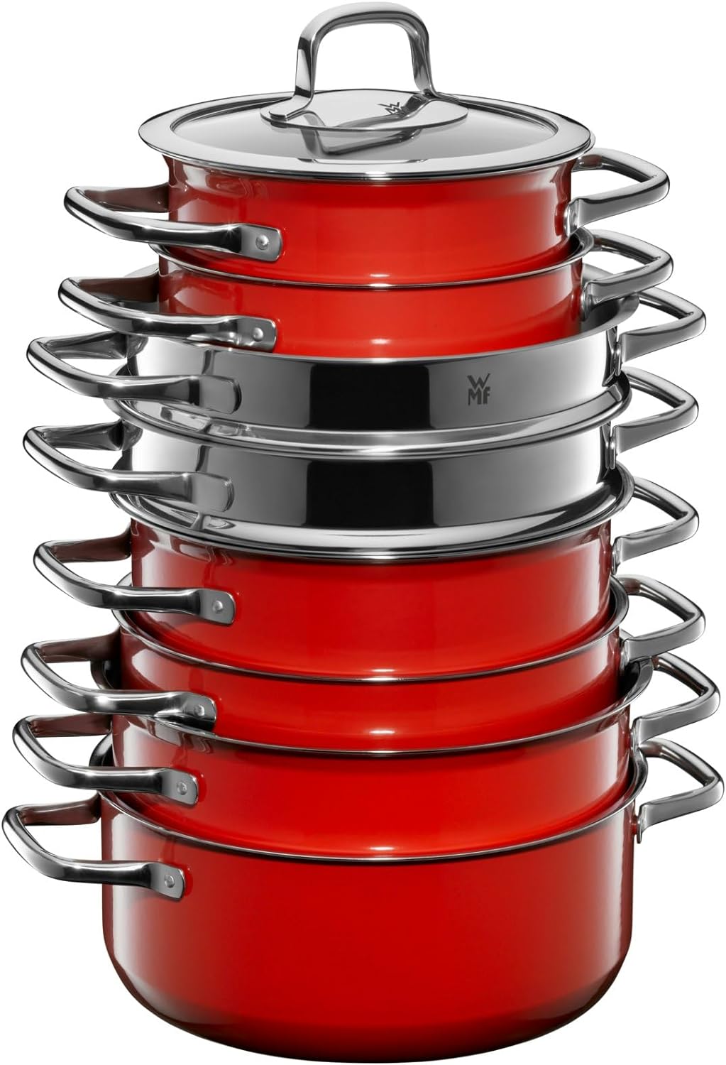 WMF Fusiontec Compact Kochtopf gross 24 cm, Glasdeckel, Fleischtopf Induktion 5,9l, High-Tech Kerami