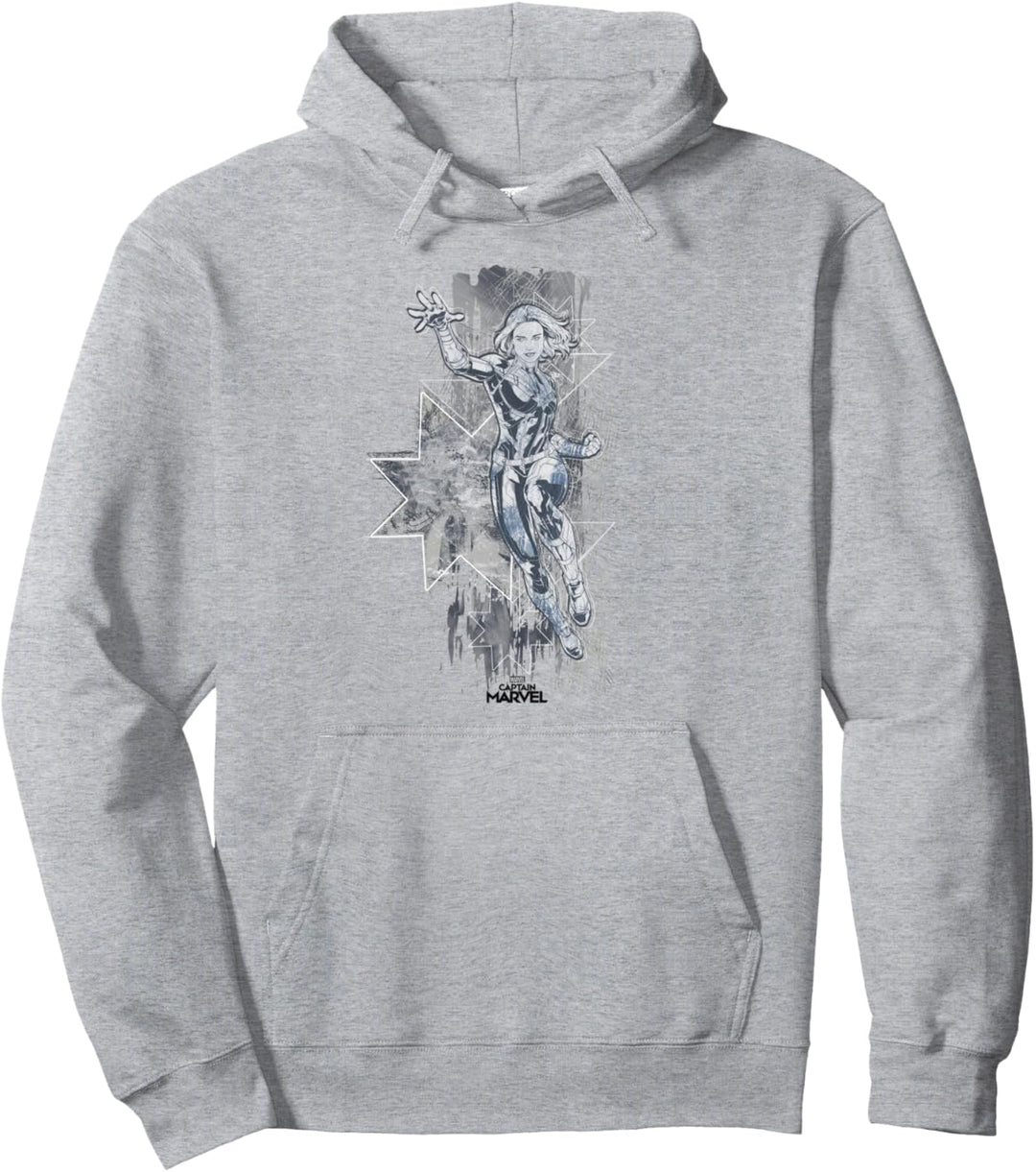 Captain Marvel Distressed Flight Portrait Pullover Hoodie