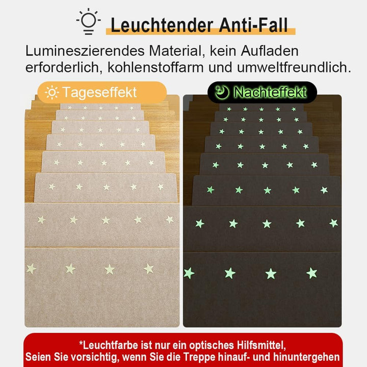 FuKuEn Beige Stufenmatten Leuchtend Waschbar Rutschmatte Treppenstufen Selbstklebend Stufenmatten Zu