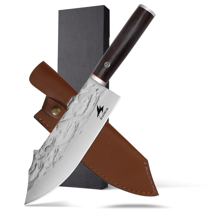 Professionelles Geschmiedetes Fleischermesser, Scharfe 20,5 cm Lange Klinge aus Kohlenstoffreichem E