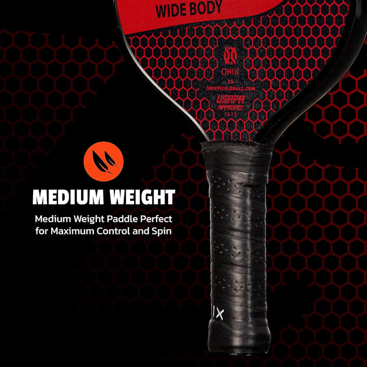 Onix Pickleball-Paddel aus Kohlefaser, Graphit, Z5, mit gepolstertem Komfortgriff, USA Pickleball zu