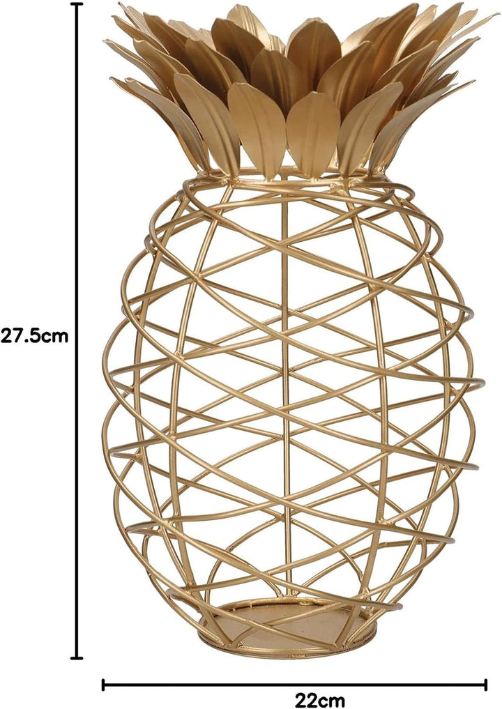 BARCRAFT Weinkork-Sammler, Ananas-Form, Metall, Goldfarben, 20 x 28cm