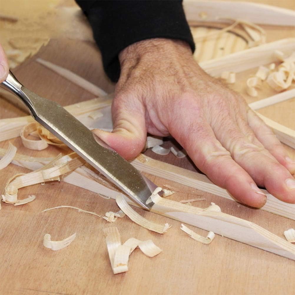 TIMESETL 14Stück Hohlbeitel Stechbeitel Meissel Set, Stechbeitelsatz Holzschnitzerei Hand Meissel We