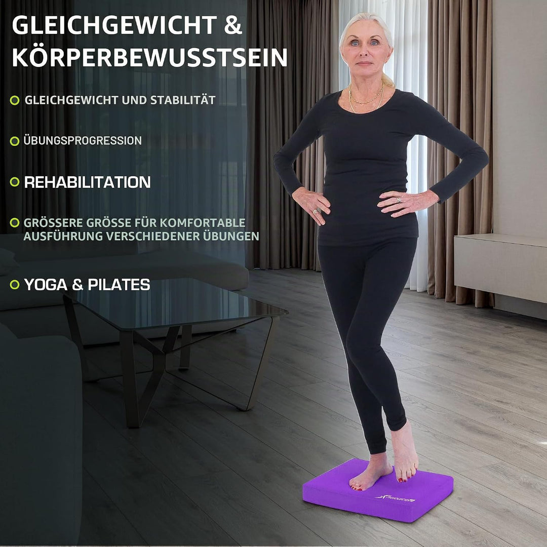 ProsourceFit Balance Pad für das Training – Grosses, Gepolstertes, Rutschfestes Balancekissen &amp; Glei