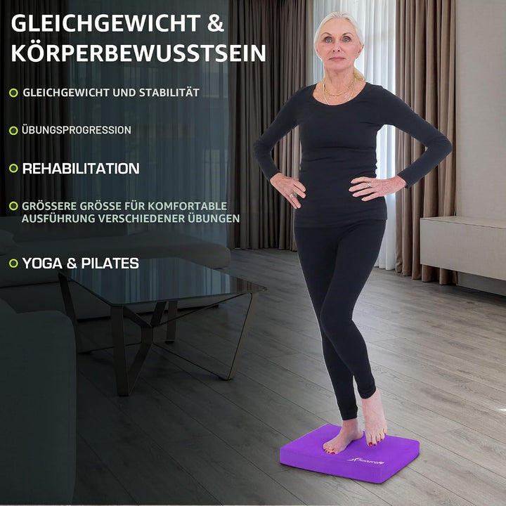 ProsourceFit Balance Pad für das Training – Grosses, Gepolstertes, Rutschfestes Balancekissen &amp; Glei