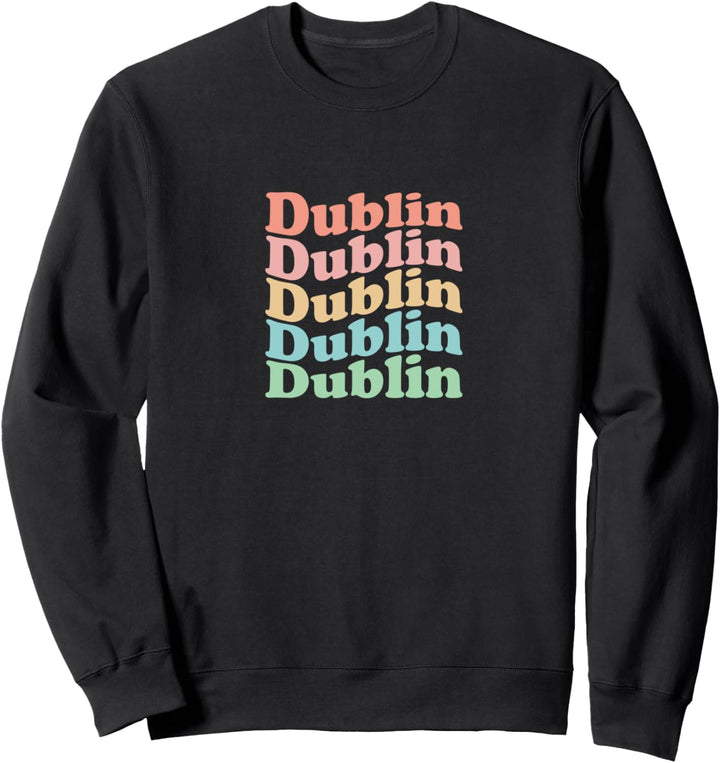 Vintage 70er Jahre Irland Hippie City - Retro Dublin Sweatshirt