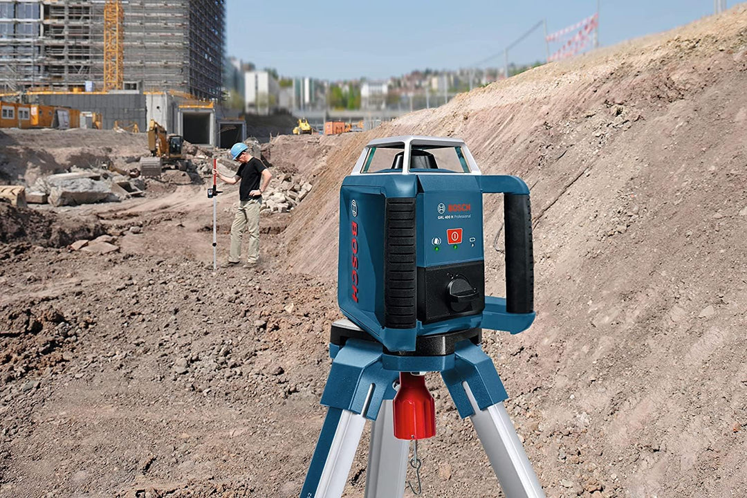 Bosch Professional Rotationslaser GRL 400 H (Ein-Knopf-Bedienfeld, max. Arbeitsbereich: 400 m, in Ha