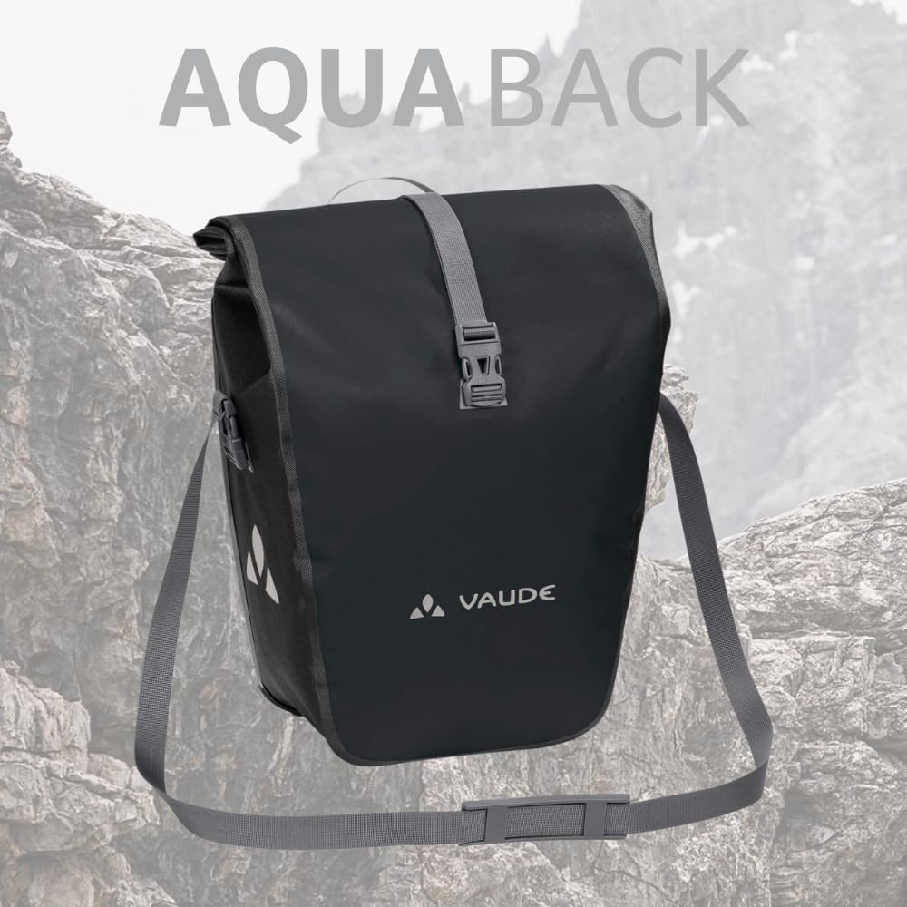 VAUDE Fahrradtasche für Gepäckträger Aqua Back Single 1 x 24 L in 24 l Schwarz, 24 l Schwarz