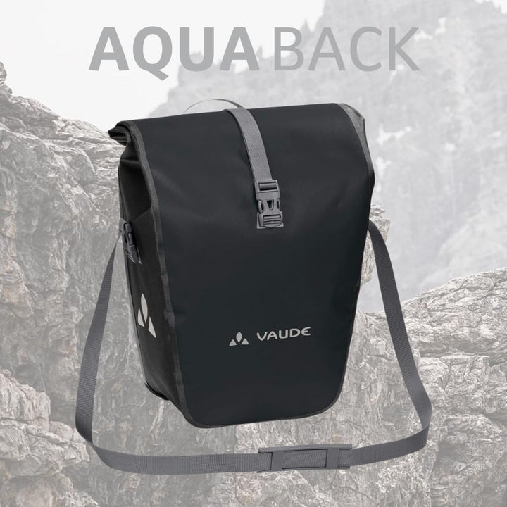 VAUDE Fahrradtasche für Gepäckträger Aqua Back Single 1 x 24 L in 24 l Schwarz, 24 l Schwarz