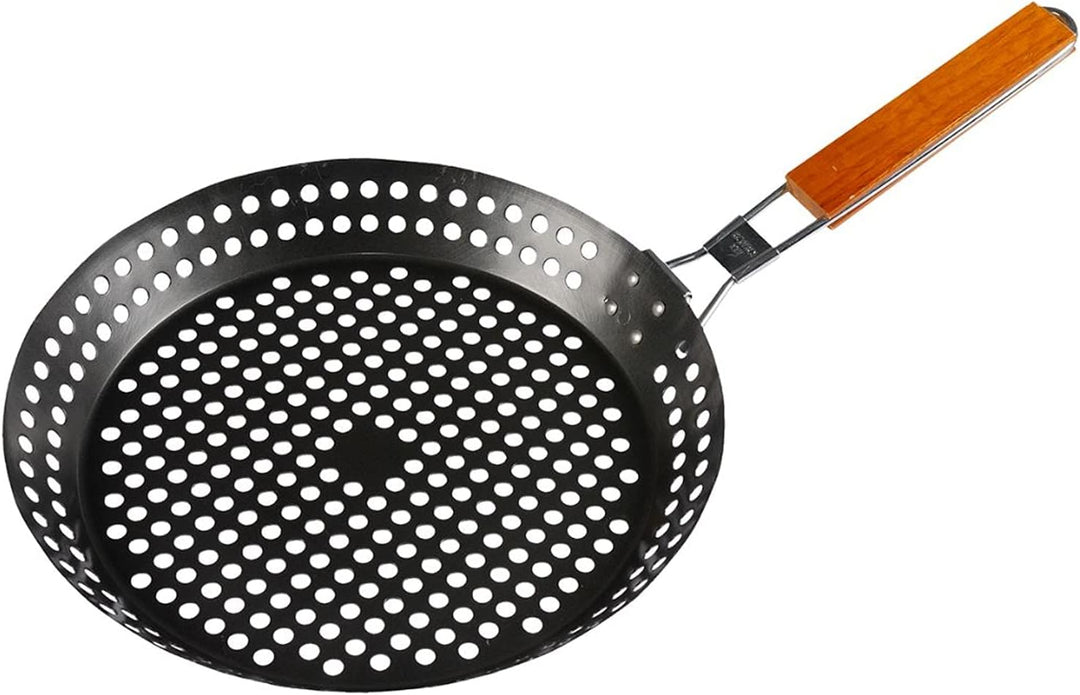 Master Grill MG249 Grillpfanne zum fettfreien Grillen Antihaftschicht Lochpfanne 30cm Durchmesser
