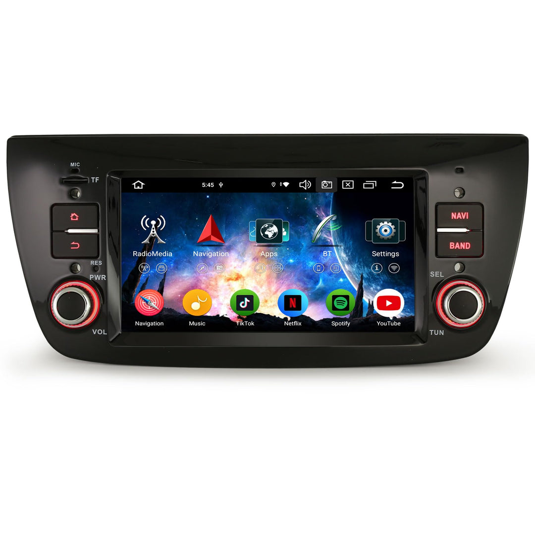 Erisin Android 14 Autoradio mit GPS Navigation für FIAT Doblo Opel Combo Tour D Unterstützt Kabellos