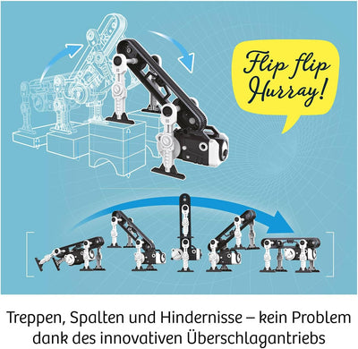 KOSMOS 617394 Flip-Monster, Dynamik-Bot, Roboter Bausatz mit innovativem Überschlagsantrieb, Spielze