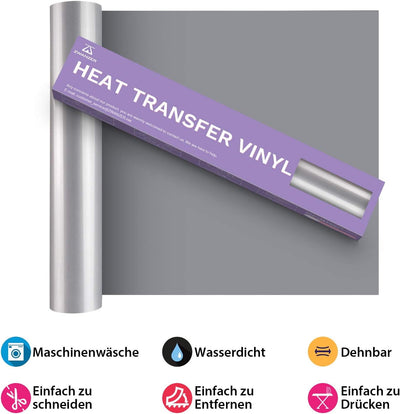 Zwanzer Plotterfolie Textil,30.5cm× 3.66m Flexfolie für Cricut und Silhouette Cameo,Verwendet in DIY