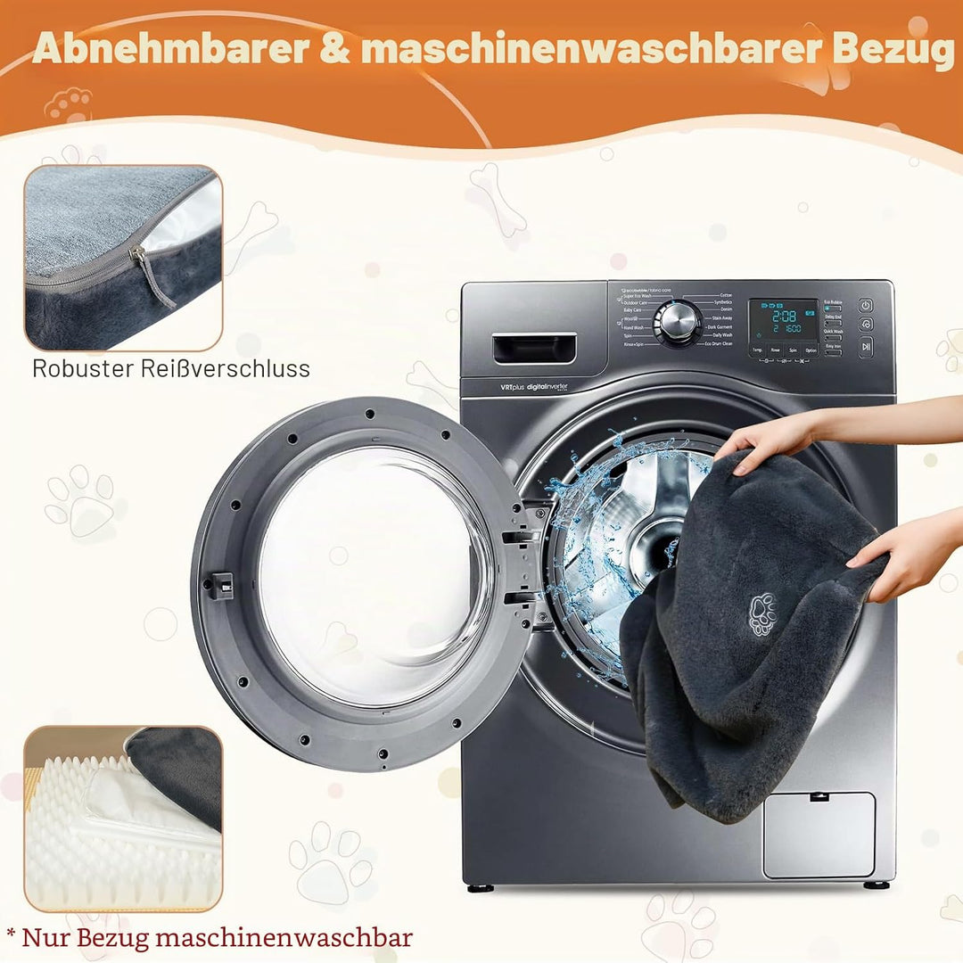 EMPSIGN Hundebett Mittelgrosse Hunde Hundekissen Waschbar, Hundebett Wasserdicht M 74x46x5.8cm, Hund