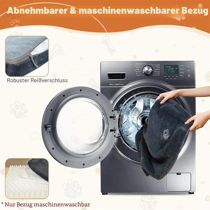 EMPSIGN Hundebett Mittelgrosse Hunde Hundekissen Waschbar, Hundebett Wasserdicht M 74x46x5.8cm, Hund