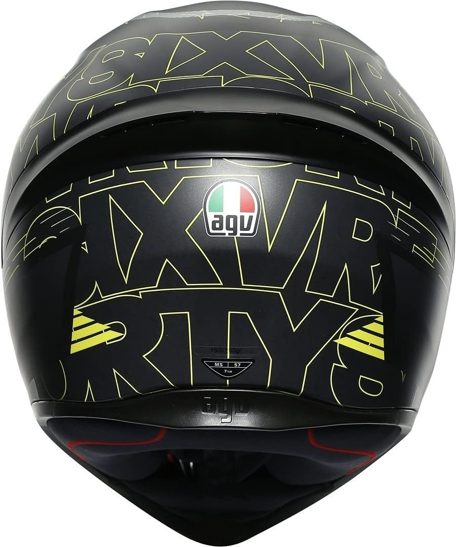 AGV Unisex-Adult K1 E2205 Top Motorrad Helm XS Schwarz, XS Schwarz