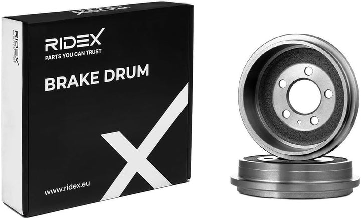 2x RIDEX Bremstrommel 123B0037 hinten für POLO (9N_) 4,0kg