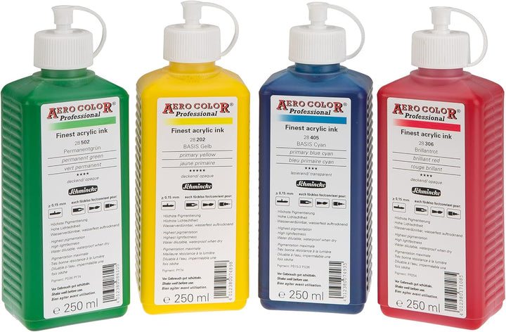 Schmincke - AERO COLOR Professional, SUPRA-Weiss, deckend 250 ml, 28101027, feinst-flüssige, farbsta