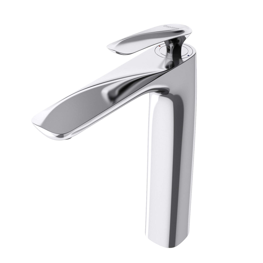 doporro Armatur Wasserhahn Bad Waschtischarmatur Silber 28 cm hoch | Design Waschtischarmatur für Wa