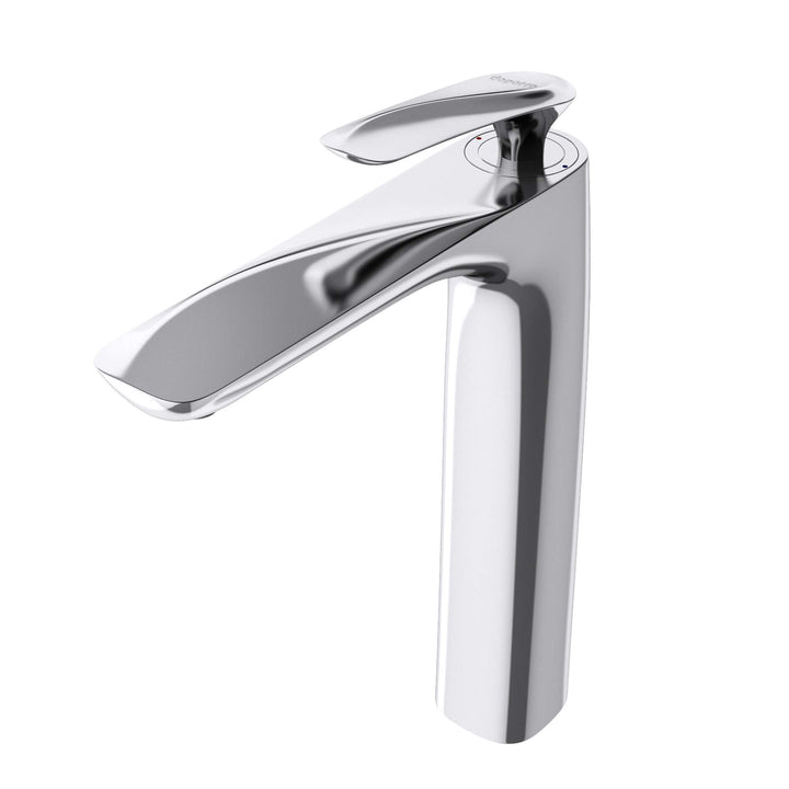 doporro Armatur Wasserhahn Bad Waschtischarmatur Silber 28 cm hoch | Design Waschtischarmatur für Wa