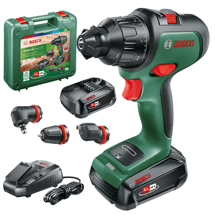 Bosch Home and Garden Bosch Akku Schlagbohrmaschine AdvancedImpact 18 (2 Akkus, 18 Volt System, mit