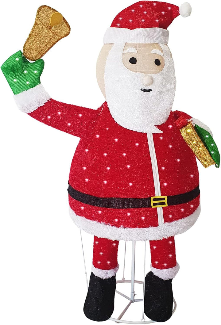 DMS LED Weihnachtsmann Weihnachtsfigur mit 200 LEDs Weihnachtsbeleuchtung für aussen und innen Weihn