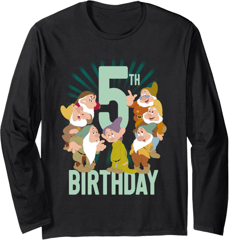 Disney Snow White Seven Dwarfs Fifth Birthday Langarmshirt