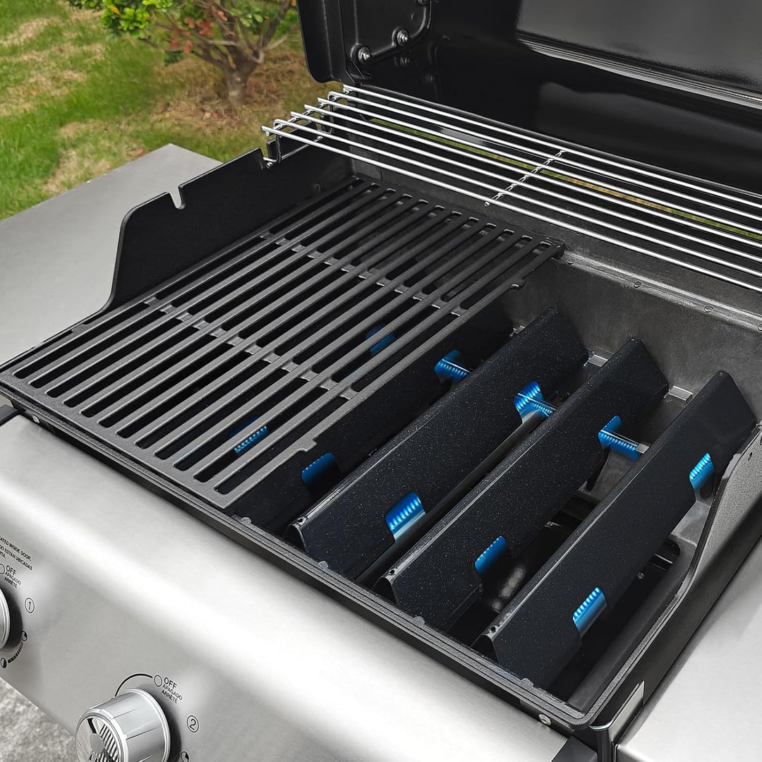QuliMetal 44,5 cm Grillroste und 38,9 cm Aromaschienen für Weber Spirit 300 und GS4 Spirit II 300, p