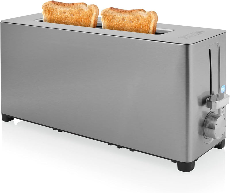 Princess 142401 Steel Toaster Langer Schlitz - 7 einstellbare Stufen - 1050 W 2 Toasts Langer Schlit