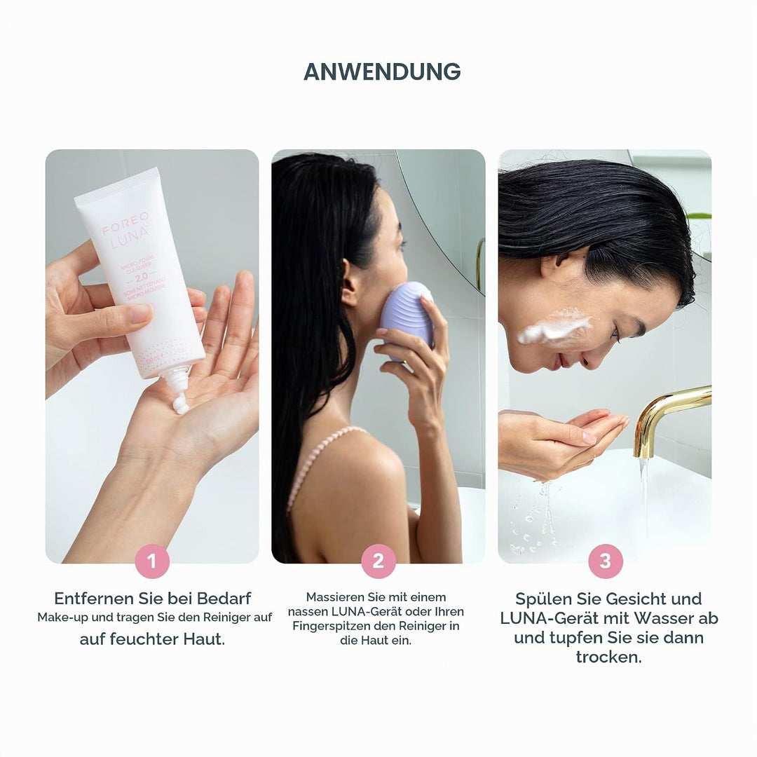 FOREO LUNA Micro-Foam Cleanser 2.0 – Gesichtsreinigung – Vitamin E - Aminosäuren - Mitesserentferner