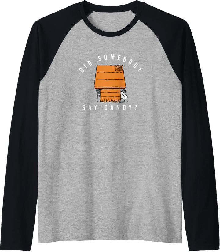 Peanuts Snoopy Hat jemand Süssigkeiten Gesagt Raglan