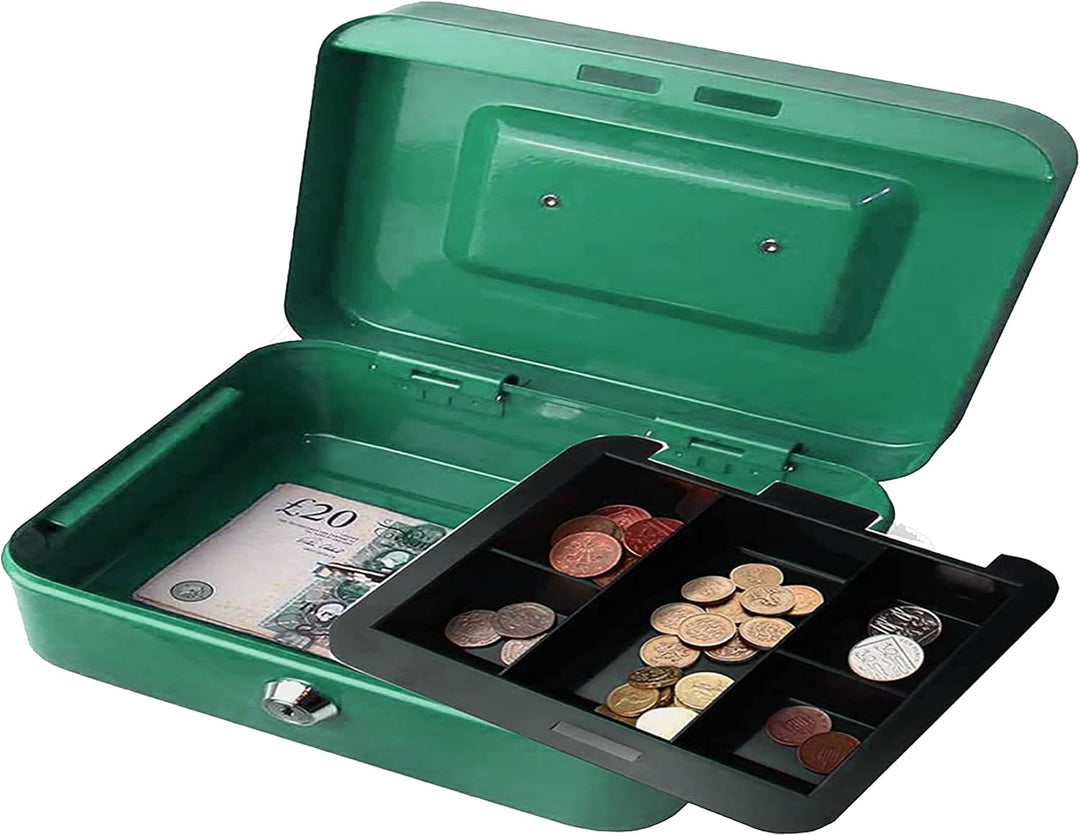 kippen 10033V4 - Geldkassette grün, Masse: 300 x 240 x 90 mm