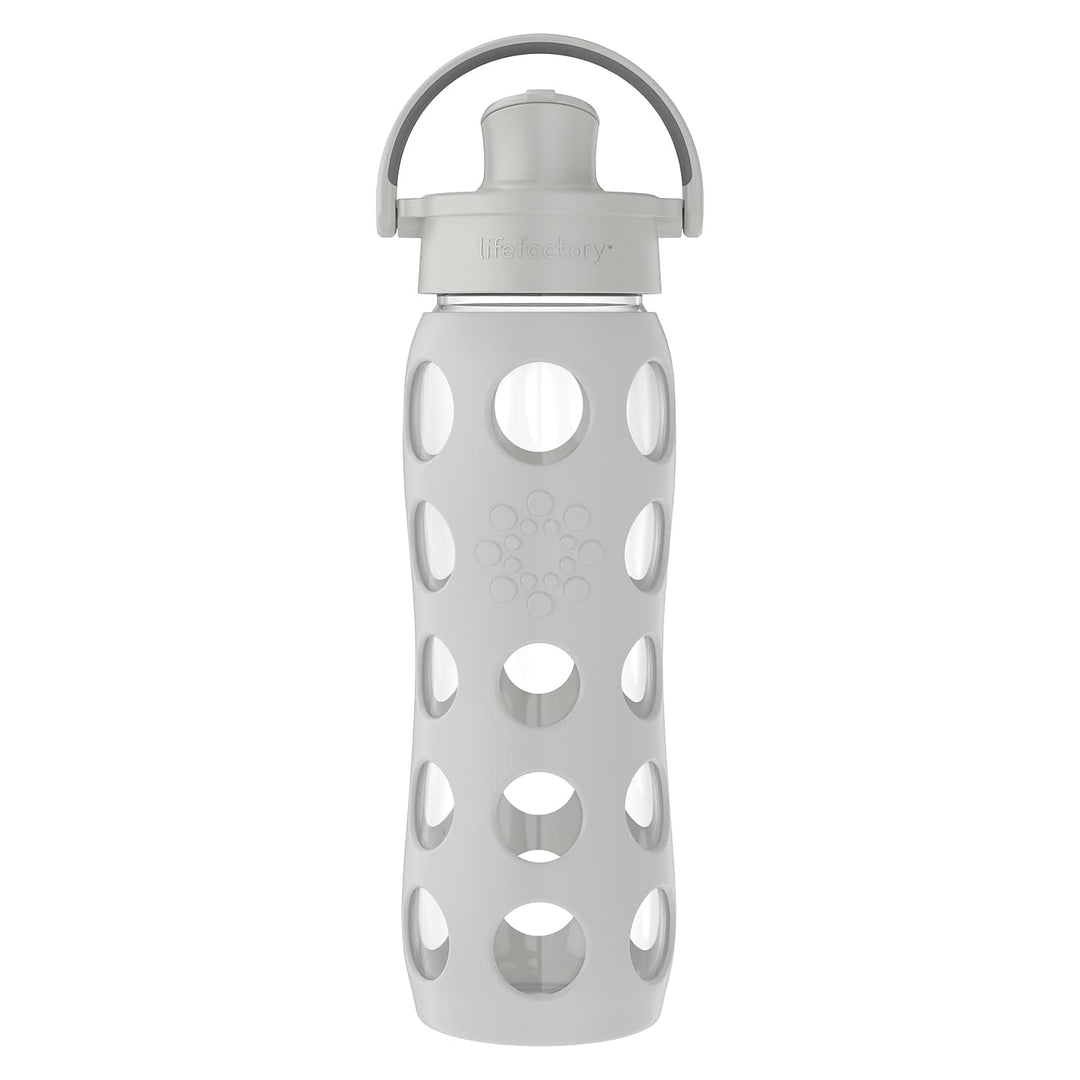 Lifefactory 624 ml Active Flip Cap Glas Wasserflasche 624 ml Cool Grey 22oz Cool Grey, 651 ml Grau -