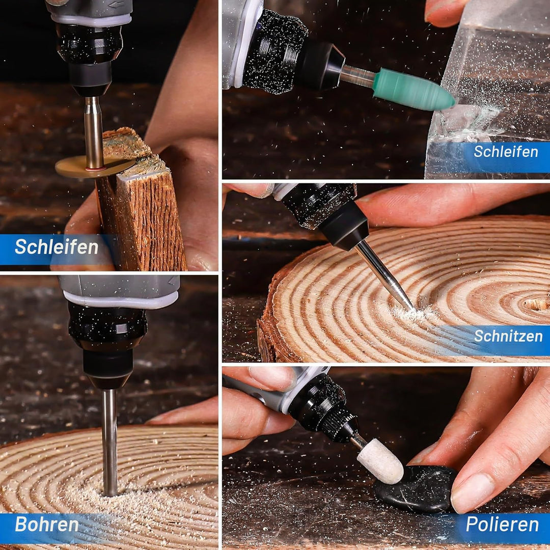 Multifunktionswerkzeug Akku Rotationswerkzeug Gravur Gerät Mini Schleifer: DEKOPRO 3.6V 70 Zubehör S