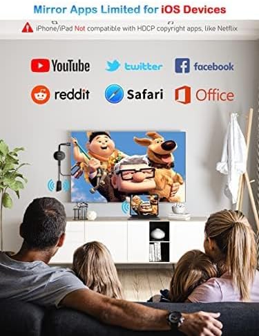 Wireless HDMI Dongle 4K, Display Adapter HDMI Screen Mirroring Display WiFi HDMI Adapter Connector U