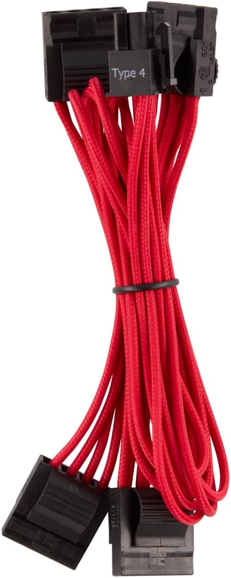 Corsair Premium Sleeved Netzteil Pro-Kabel-Set Typ4 (Generation 4-Serie) Rot Pro-Set Rot, Pro-Set Ro