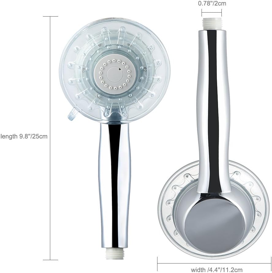 LEDGLE LED Duschkopf mit Farbwechsel LED Handbrause, 7 Farben Licht Automatische, Einstellbare Wasse