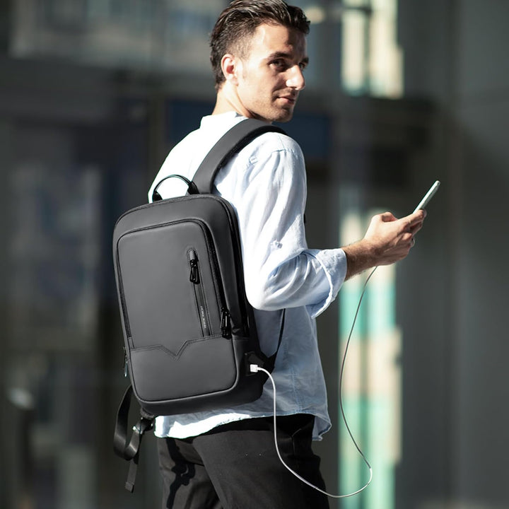 Business Rucksack Herren,kleiner Laptoprucksack 15,6 Zoll,Dunkelgrau | Leichter, wasserdichter Rucks