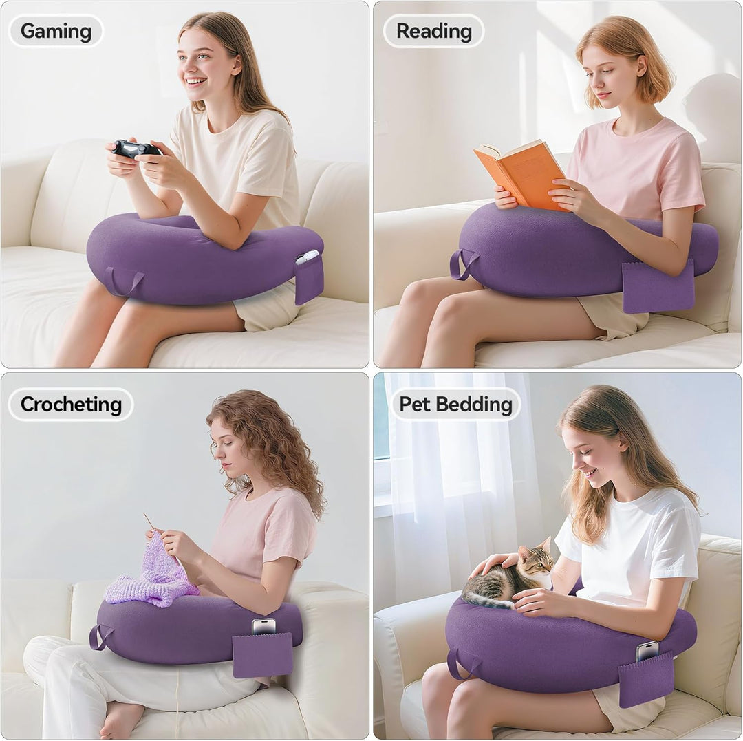 Gaming Kissen & Lesekissen, Reading Pillow für das Sitzen auf dem Bett/Sofa/Fussboden, Fütterungs/Hä