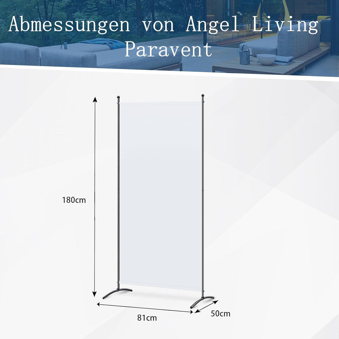 Angel Living 1 Teilig Paravent, Raumteiler Klappbar Freistehend Sichtschutz, Trennwand, Raumtrenner