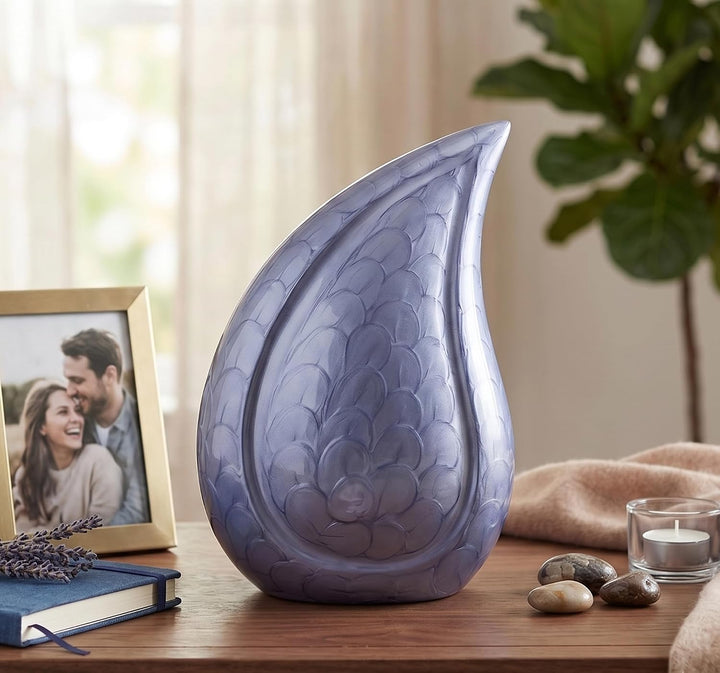 eSplanade Teardrop Urne Memorial Container Jar Pot | Feuerbestattungsurnen | Urnen aus Metall | Best