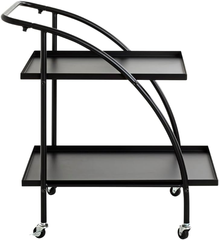 HAKU Servierwagen schwarz, Metall - Masse: B 68 x H 71 x T 42 cm, Style: Modern
