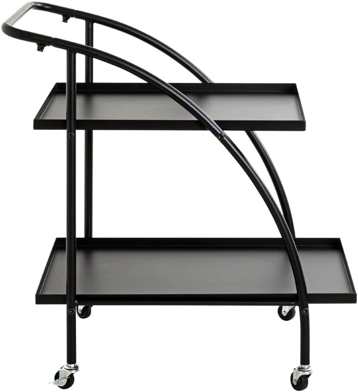 HAKU Servierwagen schwarz, Metall - Masse: B 68 x H 71 x T 42 cm, Style: Modern