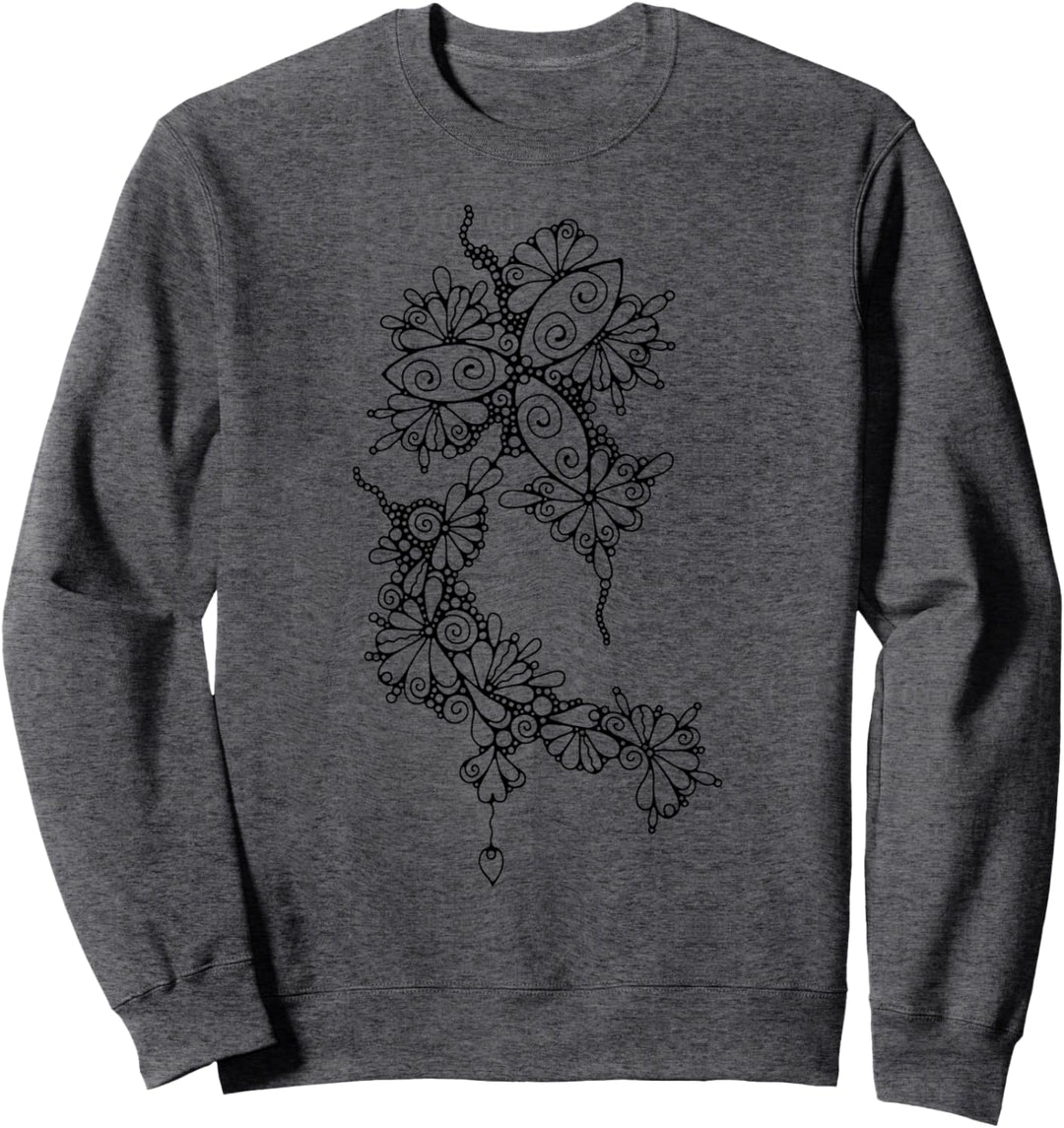 Sketching Art - Fantasy Flowers 1 - Fan Fun Sweatshirt