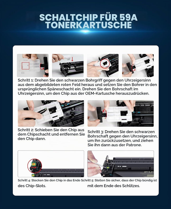 HALLOLUX 219A Toner Set Kompatible für HP 219A 219X für HP Color LaserJet Pro MFP 3302FDWG 3202DW 33