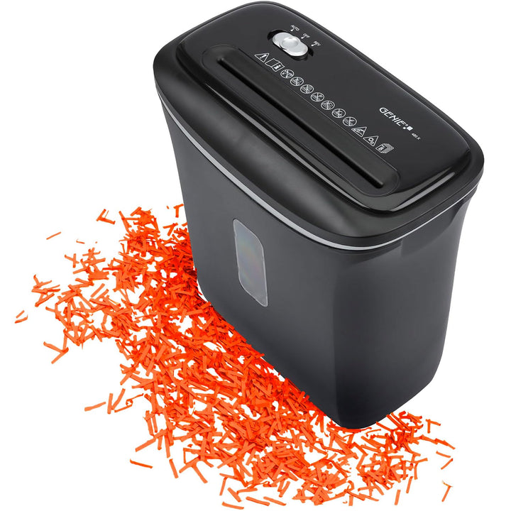 Genie 480X Aktenvernichter Shredder | Papierschredder 8 Blatt Partikelschnitt | Sicherheitsstufe P-4